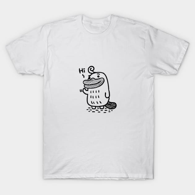 Hi, platypus T-Shirt by GACHUU